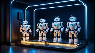 Five Little Robots on the Run | Fun Robot Song for Kids | Singing, Dancing, and Robot Adventures