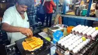 Double Egg BREAD OMLETTE | Chirala Street Food | Indian Street Food #breadomelette #nightfood