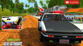 Offroad car mod bussid | AE86 SATANDART Car Mods | off road Map Gameplay |bus simulator indonesia |
