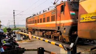 Dust Making Intercity Express Fast & Furious Moving Throughout Railgeat Crossing । Indian Railways 