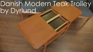 🇩🇰DANISH Mid-Century Modern Teak Trolley/Bar Cart by Dyrlund😍👍