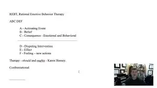 REBT and CBT (or CT)