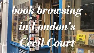 Book browsing on Cecil Court in London
