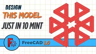 🤯 Design This Impossible Model in FreeCAD 1.0 | 10 Minutes Challenge
