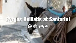 Beautiful town Pyrgos Kallistis at Santorini