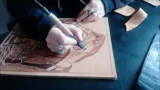Deri üzerine yakma çalışmamız
