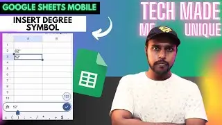 How to insert degree symbol in Google sheets mobile | add degree symbol in Google sheets mobile