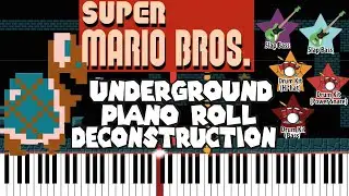 Super Mario Bros. - Underground With Original Instruments (Instrument Visualization NES Vs SNES)