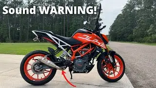 KTM Duke 390 FULL COMPETITION WERKES EXHAUST!