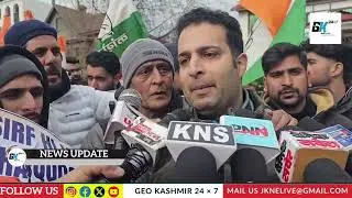 #watch Congress Workers Protest against Bihar CM Nitish Kumar in Srinagar