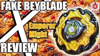 Поддельный волчок Emperor Might Beyblade X, обзор от Flame Brand.