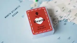 Map Push Pins - Gold Hearts | Trip Map