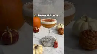Pumpkin Whiskey Sour cocktail recipe #cocktail #drink #whiskey #cocktailrecipe #whisky