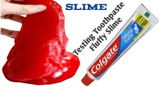 Testing Toothpaste Fluffy Slime/No Shaving Cream/No Glue/No Borax#slimeshorts