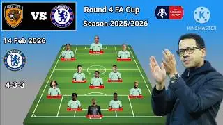 Today Match !! Hull City vs Chelsea Line Up 4-3-3 Formations With Garnacho Round 4 FA Cup 2025/2026