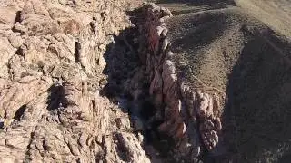 Realtime Aerial Over Red Rock Canyon in Nevada