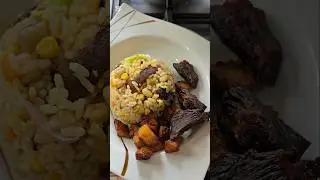 Low oil Coconut rice and beans #2024 #food #coconutrice #riceandbeans #cooking #coconutmilkrecipe