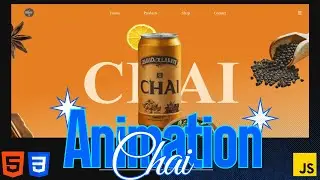 Chai Website 🔥 GSAP Animation 💻 HTML CSS JS Landing Page | Modern Web Design