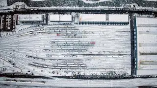 Winter aerial footage shows China&rsquo;s railway maintenance fleet