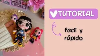 Coletas/ mo&ntilde;o tutorial, material de apoyo Huntix amigurumi  