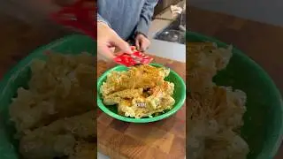 Shin ramen dusted enoki mushrooms #shorts