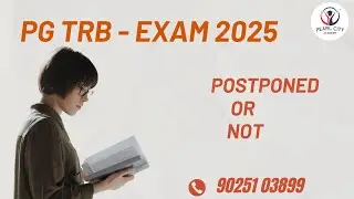 PG TRB - 2025 Postponed News. #PGTRB2025, #PGTRBECONOMICS, #PGTRBLatestnews, #PGTRBpreprationTIPS