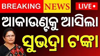 LIVE |  ମିଳିଲା ସୁଭଦ୍ରା ଟଙ୍କା |Subhadra Yojana News Live | Subhadra Yojana Money | Odia News