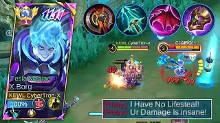 X.BORG HIGH DAMAGE SUSTAIN BUILD TO COUNTER RUBY IN EXP LANE EASILY!!| X.BORG BEST BUILD 2025 | MLBB