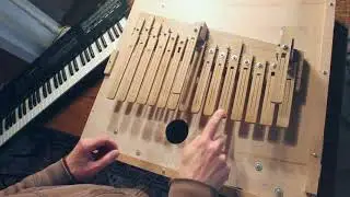 Bamboo Bass Kalimba / Marimbula with extra overtones - the Prototype