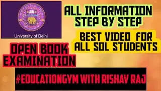 DU-SOL || OPEN BOOK EXAMINATION ALL PATTERN/INFORMATION STEP BY STEP ||