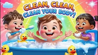Clean, Clean, Clean Your Body | Hygiene Song for Kids | Good Habits English Rhyme For Children