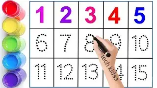 Number song 123456 counting one two three three numbers 
