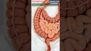 Intestines Slowed by Sitting Long Hours Animation | Gut Health | Human Anatomy | Stomach AI Art | 05