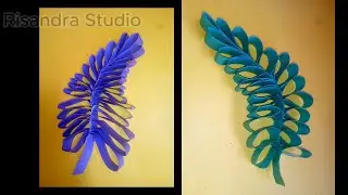 Making Beautiful Paper Leaves 🌿 | Easy Paper Leaf Craft | DIY Home Decoration Ideas