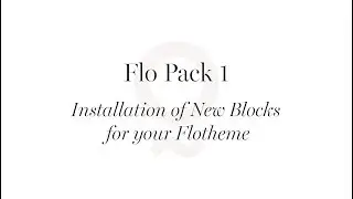Installing Flo Pack 1