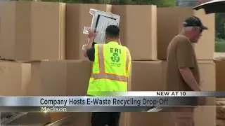 Residents drop off unwanted electronics at e-waste recycling event