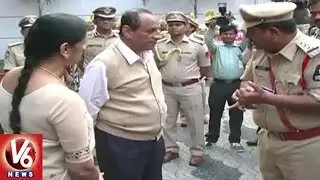 Governor Narasimhan & DGP Mahender Reddy Visits Panjagutta PS | 2nd Best PS In India | V6 News