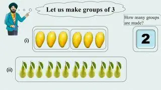 Learn how to make and count groups of 3 in English