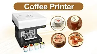 Latte Art Coffee Printer for cappuccino  coffee cake  biscuits flowers printing . 2 cups