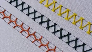 Beautiful Hand Embroidery Stitches Best Suitable for Border Embroidery Design | Chevron Stitch
