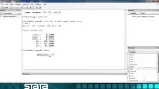 Sample size calculation for comparing a sample mean to a reference value using Stata&reg;