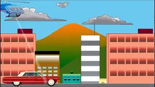 Speed Chase Car Crash Digital Animation