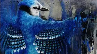 Surreal Blue Jay Painting | OIL PAINTING TIMELAPSE