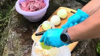 Cooking Beef White Lungs Over Fire &ndash; A Forgotten Delicacy!