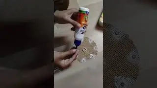 unique DIY with jute bag || making wall hanging. #shorts #diy #unique #craft