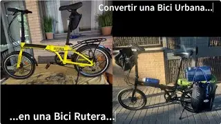 Viajar en bici plegable. Convierto bici plegable urbana en bici de Cicloturismo...
