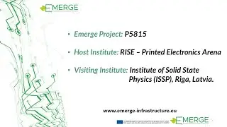 Inkjet Printing at the Printed Electronics Arena through the EMERGE Project