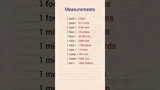Measurements #gk #shorts