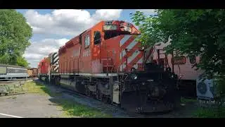 TRAINS EXPORAIL CP Rail SD40-2 Locomotives Close Up