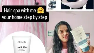 Hair spa at your home with me vestige assure hair spa cream 🫰🏻🤗💯 #hairstyle #haircare 6264101016